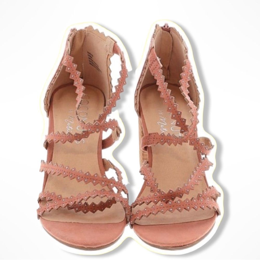 Nordstrom Coconuts By Matisse Salmon Pink Strappy Heels Size 8